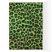 Leopard Black and Green with Monogram Cards (Inside (Left))