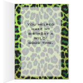 Leopard Black and Green with Monogram Cards (Inside (Right))