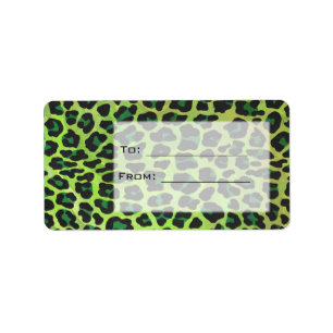 Leopard Black and Green with Monogram Label
