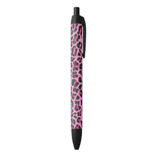 Leopard Black and Hot Pink Print Pen