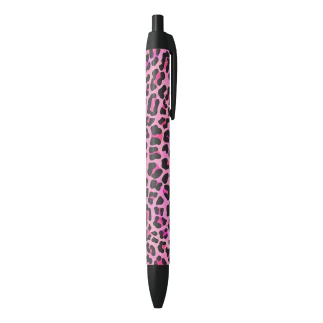Leopard Black and Hot Pink Print Pen (Bottom (Vertical))