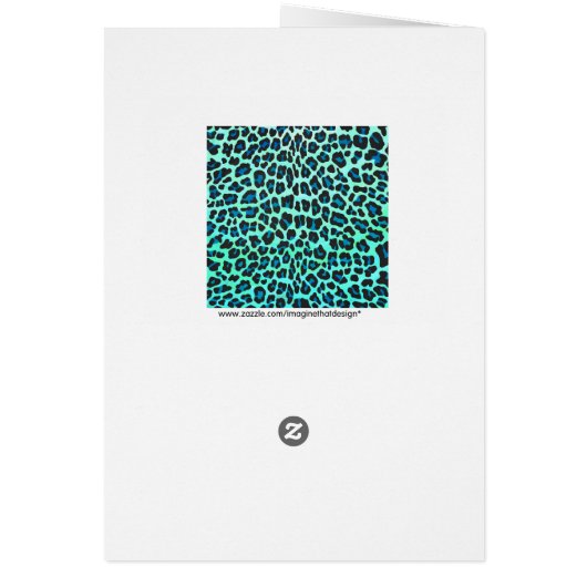 Leopard Black and Teal Print (Back)