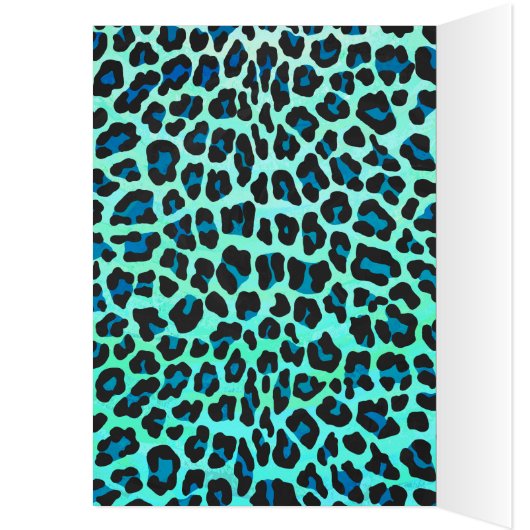 Leopard Black and Teal Print (Inside (Left))