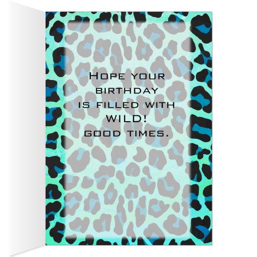 Leopard Black and Teal Print (Inside (Right))