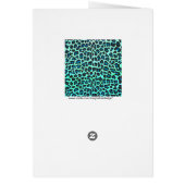 Leopard Black and Teal Print Cards (Back)