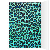 Leopard Black and Teal Print Cards (Inside (Left))