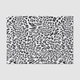 Leopard Black and White Animal Print Tissue Paper