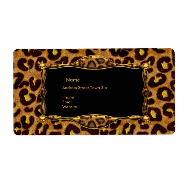 Leopard Black Gold Label Address (Front)