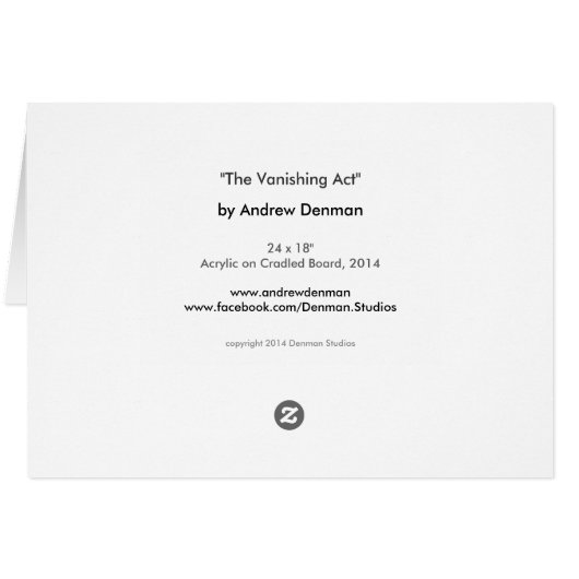 Leopard Blank Card by Andrew Denman (Back Horizontal)