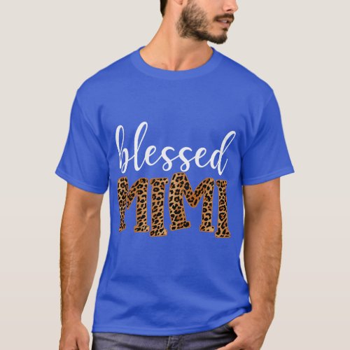 Leopard Blessed Mimi Tee for Grandma Mothers Day g