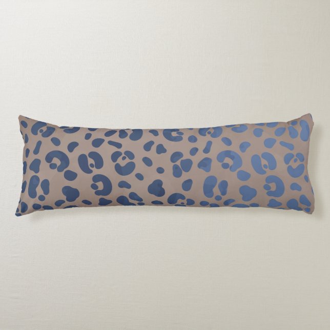 Leopard Blue Pattern Body Pillow (Front)