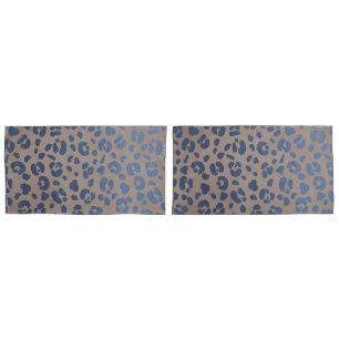 Leopard Blue Pattern Pillow Case