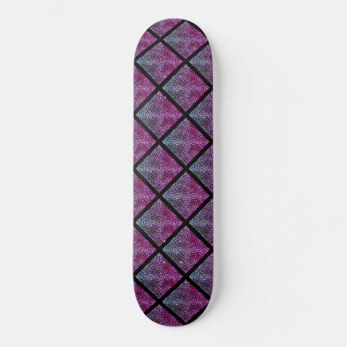 LEOPARD BLUE PURPLE GRID Skateboard Deck