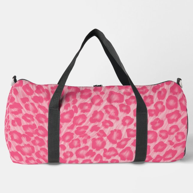 Leopard Blush  Duffle Bag (Front)