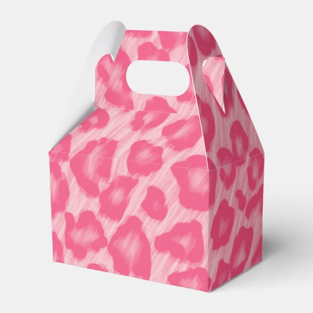 Leopard Blush  Favor Boxes (Front Side)