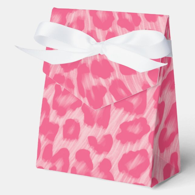 Leopard Blush  Favor Boxes (Front)