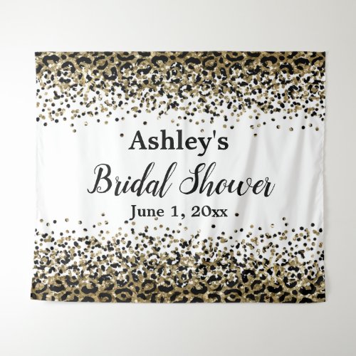 Leopard Bridal Shower Backdrop Photo Booth Prop