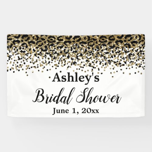 Leopard Bridal Shower Photo Booth Prop Photobooth Banner