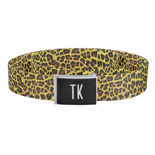 Leopard Brown and Yellow Print Belt