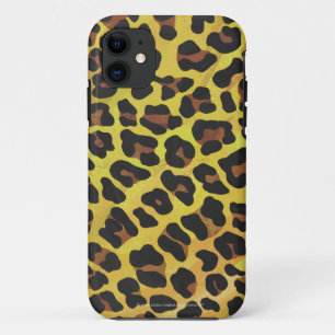Leopard Brown and Yellow Print iPhone 11 Case