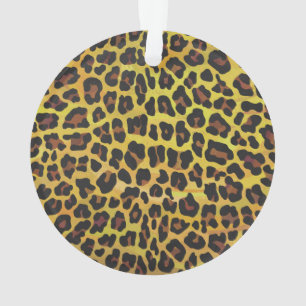 Leopard Brown and Yellow Print Ornament