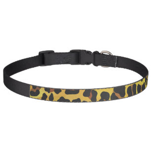 Leopard Brown and Yellow Print Pet Collar