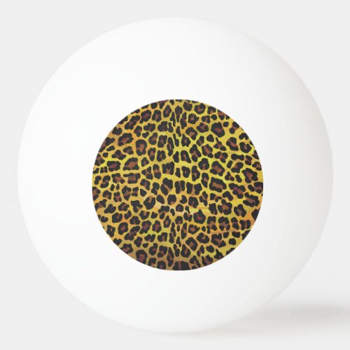 Leopard Brown and Yellow Print Ping_Pong Ball