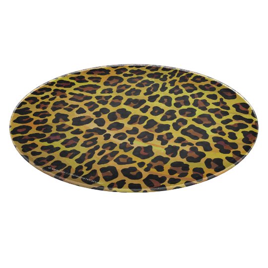 Leopard Brown and Yellow Print Round Cutting Board | Zazzle.com