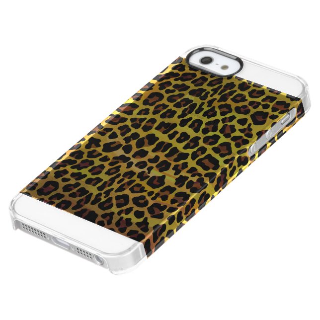 Leopard Brown and Yellow Print Uncommon iPhone Case (Bottom)