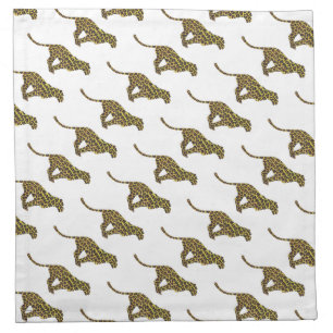 Leopard Brown and Yellow Siloette Napkin