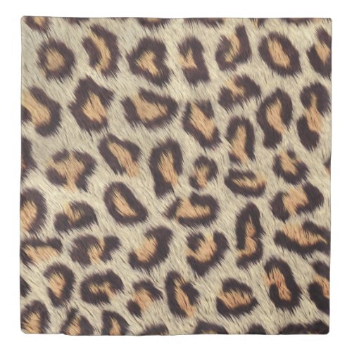 Leopard brown spots pattern duvet cover