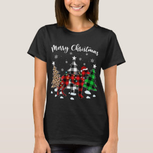 Leopard Buffalo Plaid Italian Greyhound Dog Christ T-Shirt