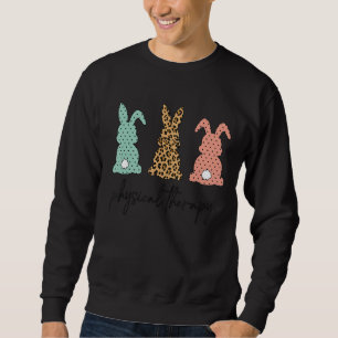 Leopard Bunny Physical Therapy Easter Pta Pediatri Sweatshirt