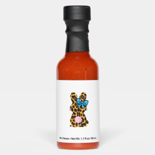 Leopard Bunny Rabbit Polka Dots Ribbon Easter Wome Hot Sauces