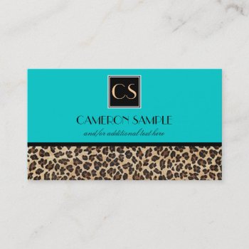Leopard Business Card by cami7669 at Zazzle