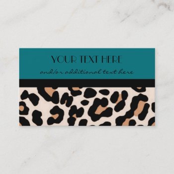 Leopard Business Card by cami7669 at Zazzle