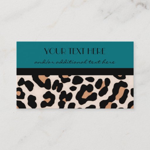 Customizable Leopard Business Cards
