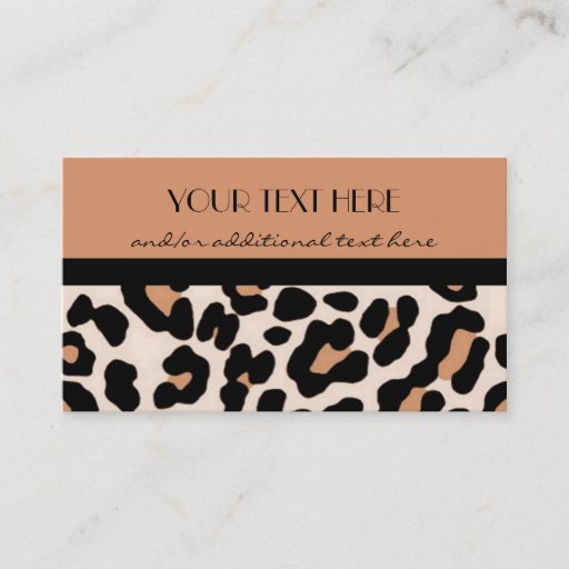 Customizable Leopard Business Cards