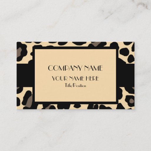 Customizable Leopard Business Cards