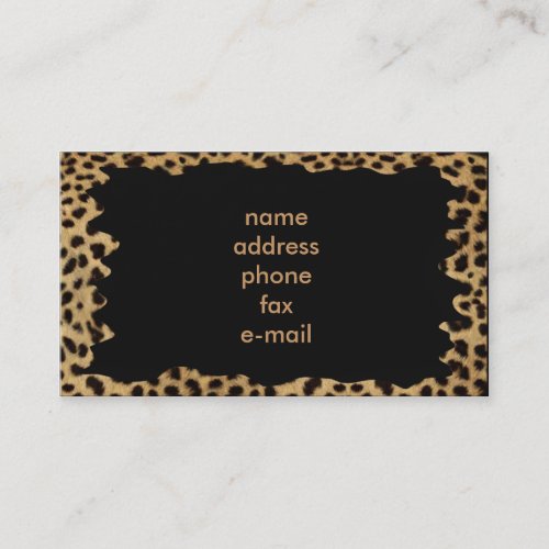 leopard business card templates