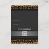 Leopard Business Gift Certificate Gift Cards (Back)
