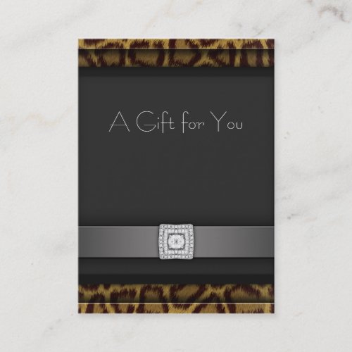 Leopard Business Gift Certificate Gift Cards Business Card Templates