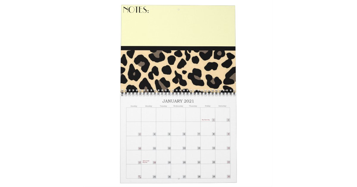 Leopard Calendar