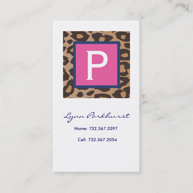 Leopard Calling Card (Front)