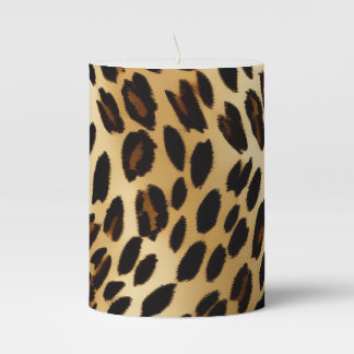 Leopard Candle: Leopard Home Accents Pillar Candle