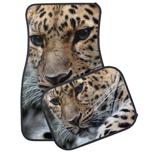 Leopard Car Floor Mat (Set)