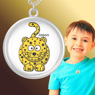 Leopard Cartoon Silver Plated Necklace