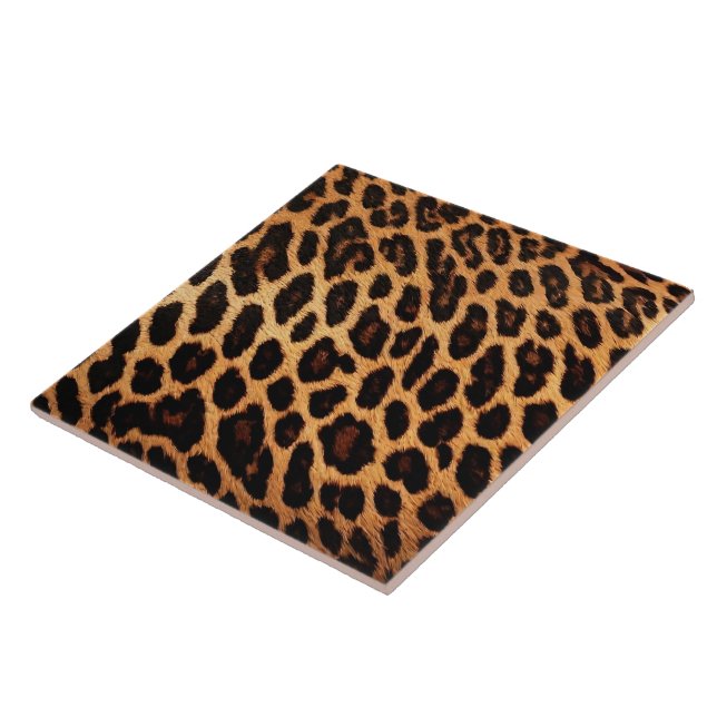 Leopard Cat Animal Print Popular Collection Ceramic Tile (Side)