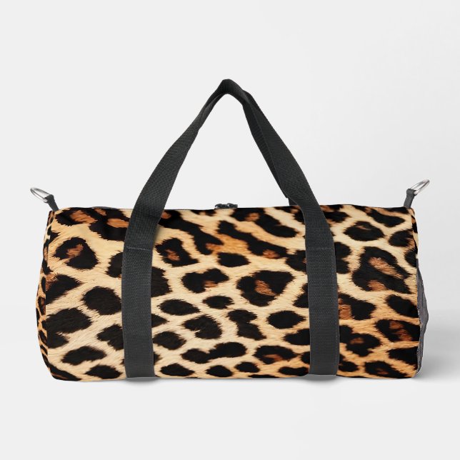 Leopard Cat Animal Print Trendy Collection Duffle Bag (Front)