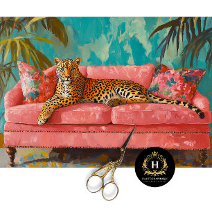 Leopard Cat Decoupage Tissue Paper